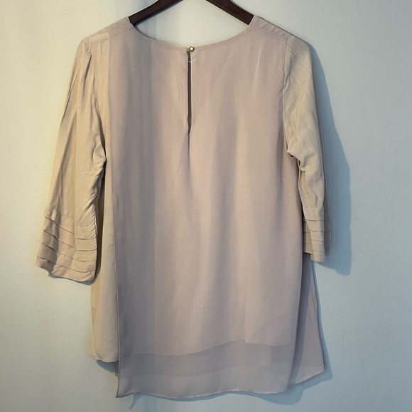 71 Stanton cream colored mid sleeve top- large​ - Picture 3 of 13